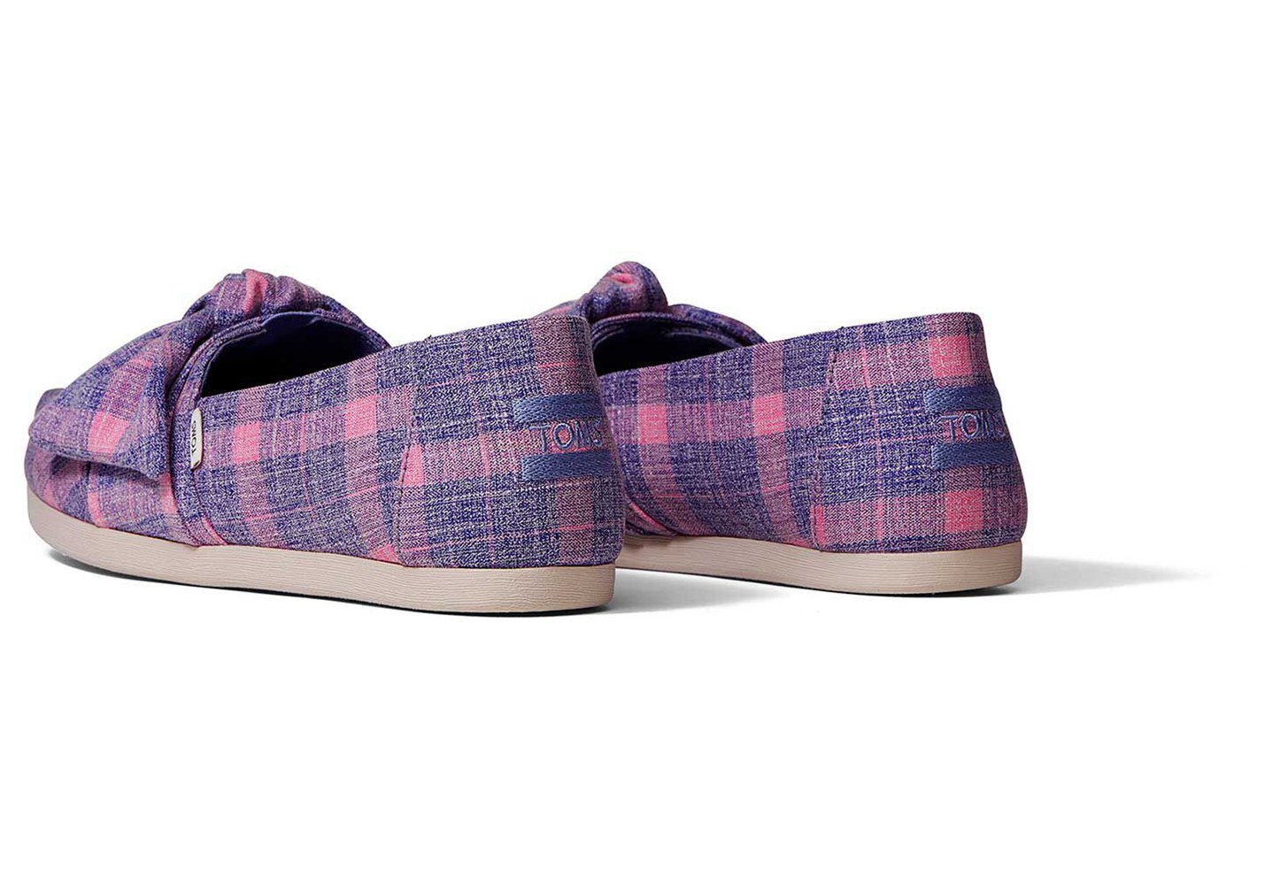 Toms Alpargata Plaid Bow Espadrille Purple/Pink - Womens - 43720-KBEJ